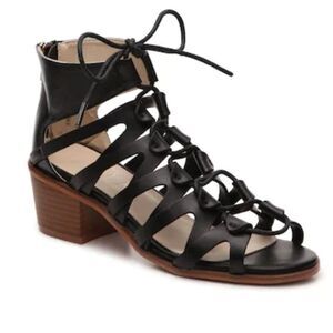 BRAND NEW GROOVE LAUREN LACE-UP CLOSURE WITH BACK ZIPPER OPEN TOE GLADIAT SANDAL